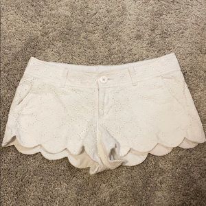 Lilly Pulitzer white eyelet buttercup shorts